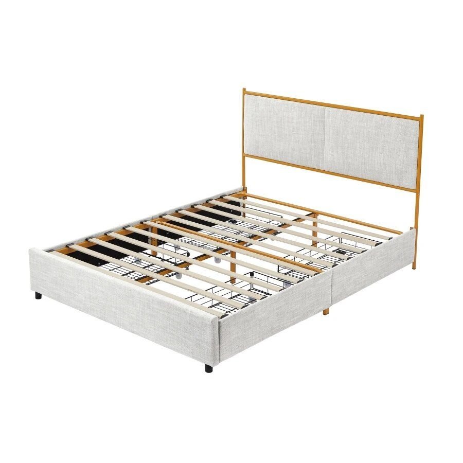 Queen-Size-Bed-with-Steamed-Bread-Backrest-and-Storage-Drawers-2