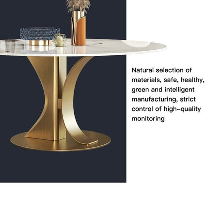 Luxury-Marble-Round-Dining-Table-with-Gold-Stainless-Steel-Frame-and-Turntable-6