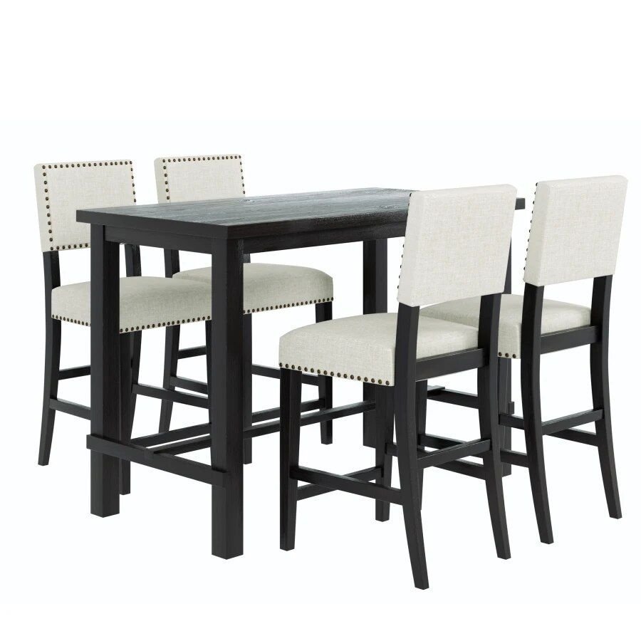 Beige Dining Table Set | Height Beige Dining Set | La Luxe Villa