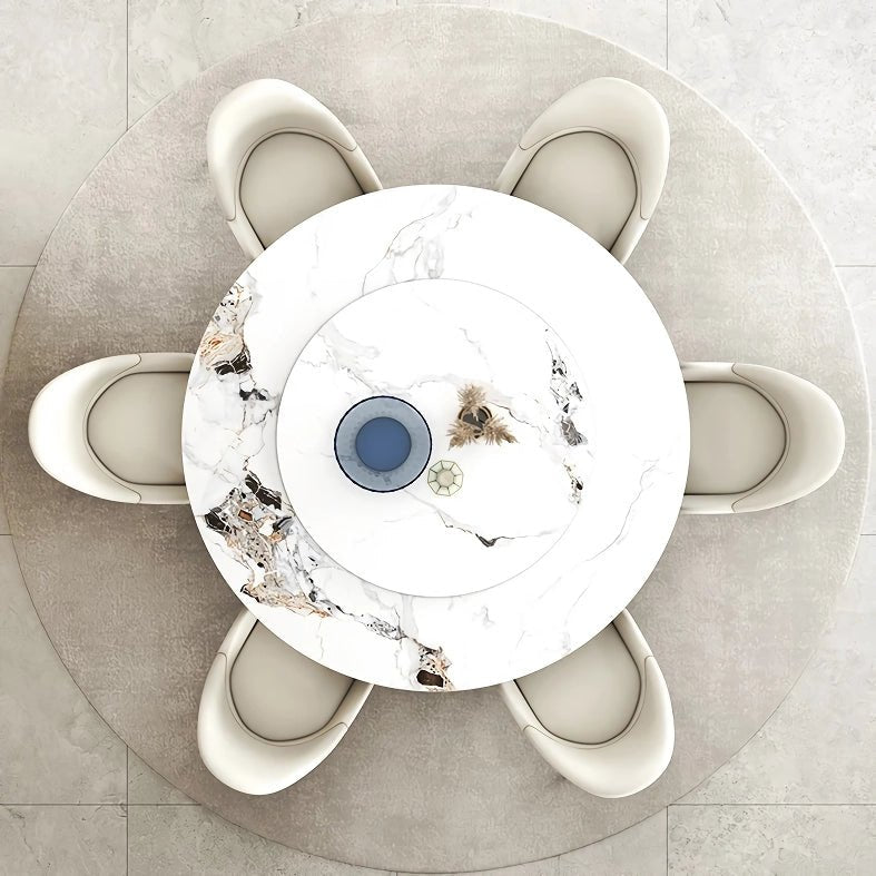 Luxury-Marble-Round-Dining-Table-with-Gold-Stainless-Steel-Frame-and-Turntable-5