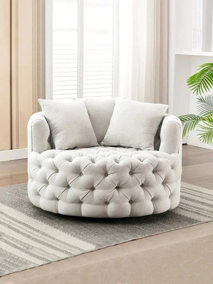 Italian-Inspired-Luxury-Linen-Single-Sofa-with-Rotatable-Pull-Buckle-Design-2