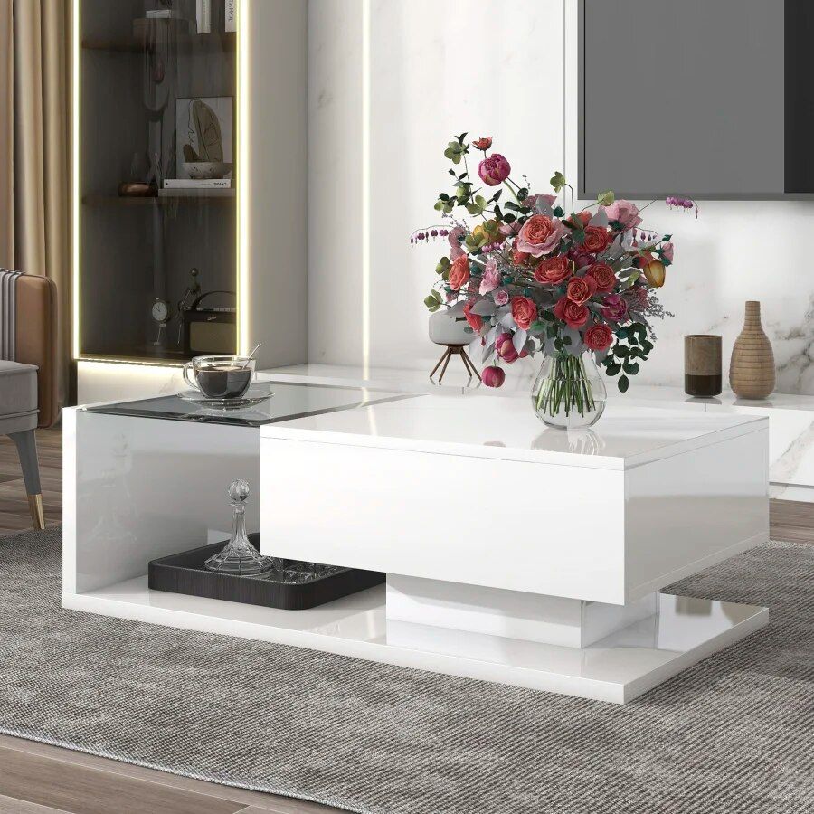 Modern-Minimalist-Coffee-Table-with-Tempered-Glass-Top-and-High-Gloss-Wooden-Base-1