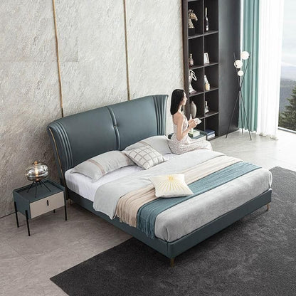 PU Leather Upholstered Bed | High Bedhead | La Luxe Villa