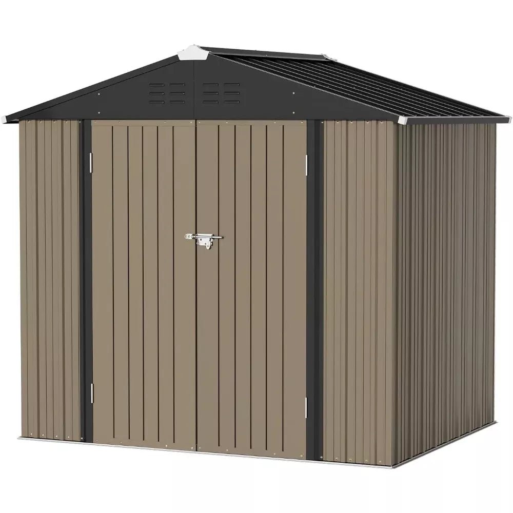 Outdoor Metal Storage Shed | Durable Steel Tool House | La Luxe Villa