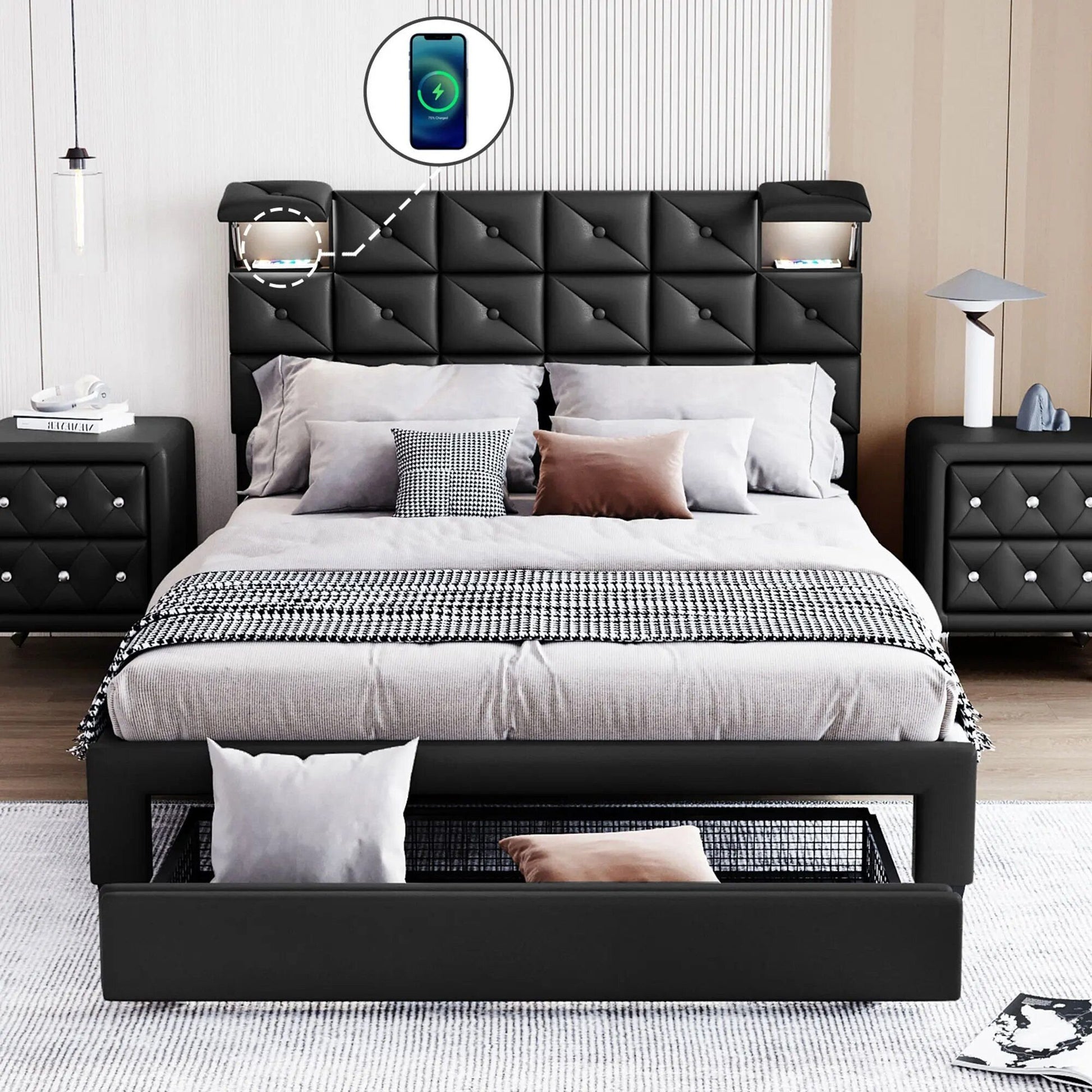 Modern-Queen-Sized-Upholstered-PU-Platform-Bed-with-Wireless-Charging-and-Storage-1