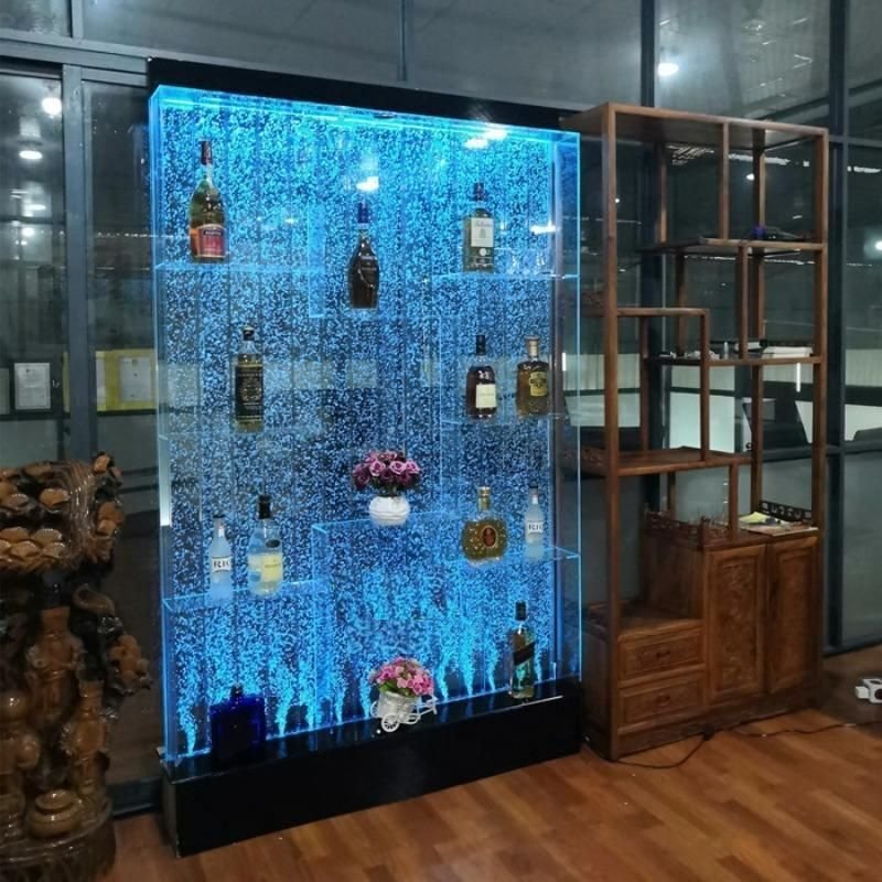 Modern-Acrylic-LED-Wine-Cabinet-with-Color-Changing-Bubble-Wall-4