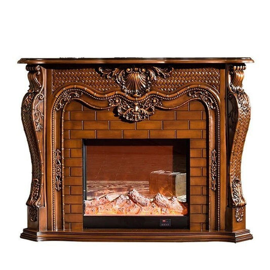 European-Style-Oak-Mantel-Fireplace-1