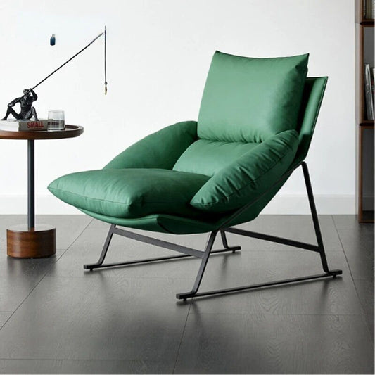 Nordic-Style-Leather-Down-Single-Sofa-Chair---Sleek-Italian-Minimalist-Design-1