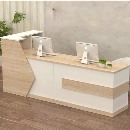 Modern-Minimalist-Reception-Desk---Display-Cabinet-(140x110x60cm)-1