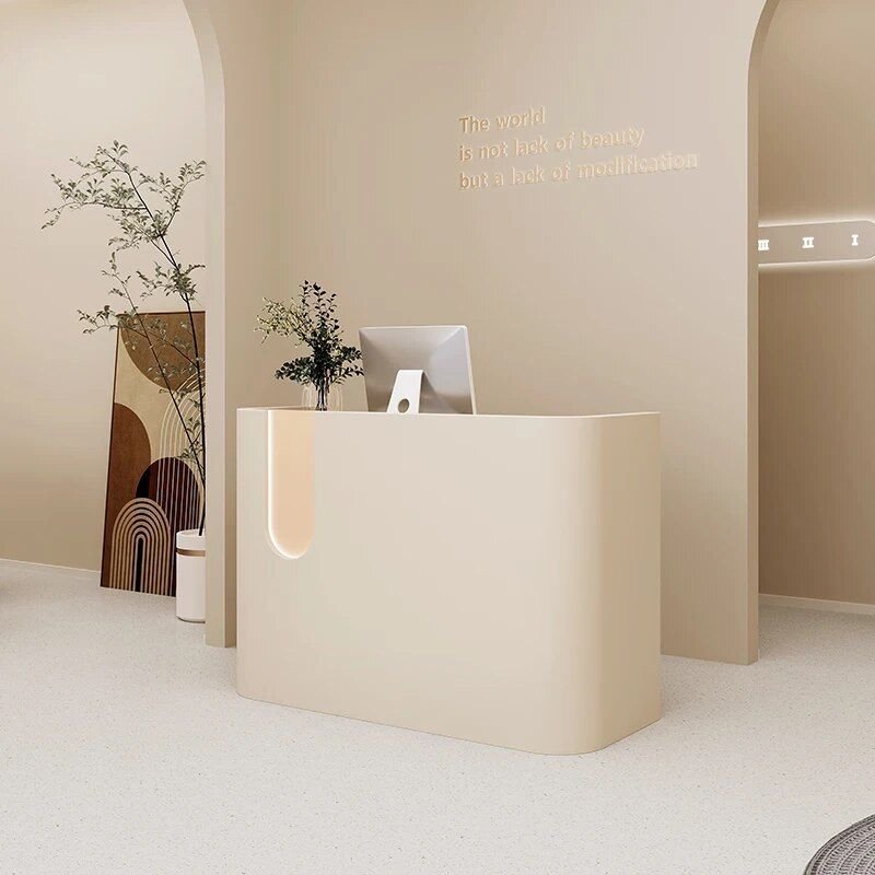 Versatile Wooden Reception Desk | Reception Desk | La Luxe Villa