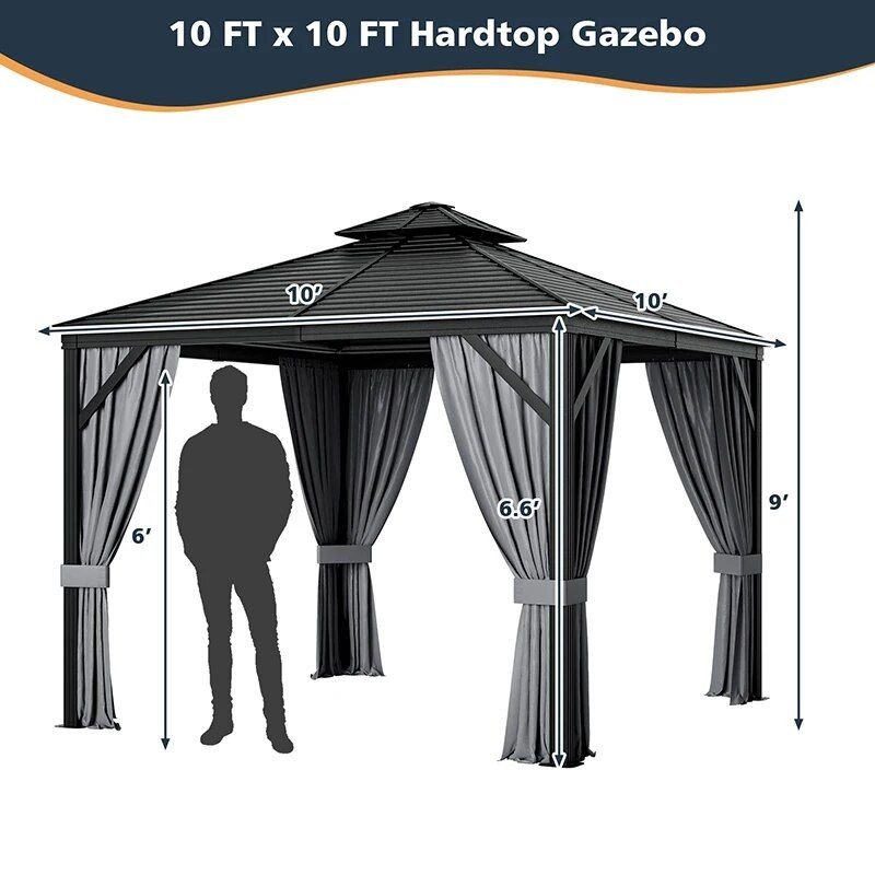 Double Roof Hardtop Gazebos | Double-Roof Gazebo | La Luxe Villa