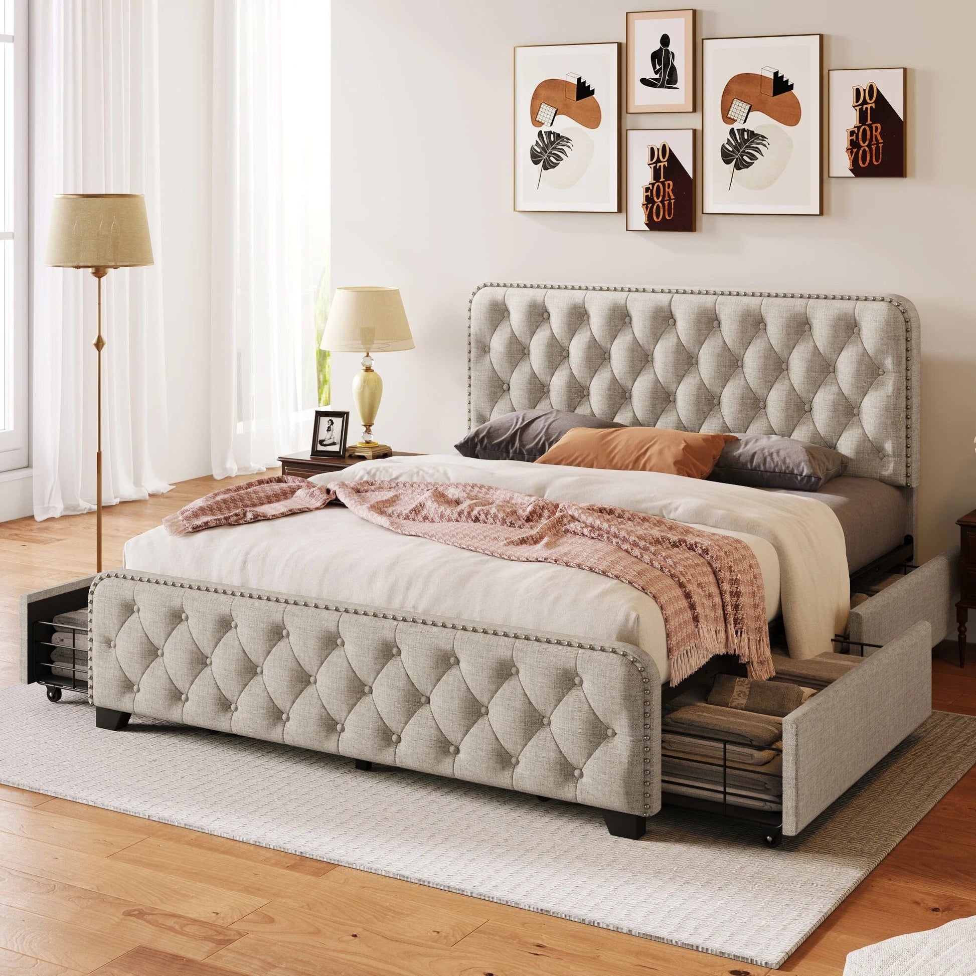 Upholstered-Platform-Bed-with-Storage-Drawers-1