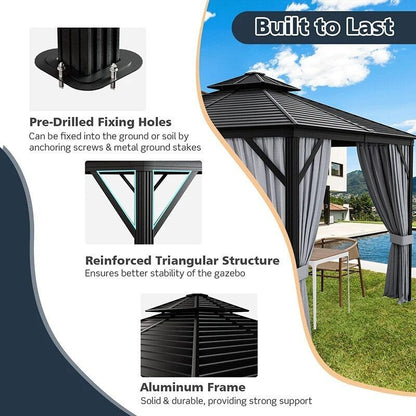 Double Roof Hardtop Gazebos | Double-Roof Gazebo | La Luxe Villa