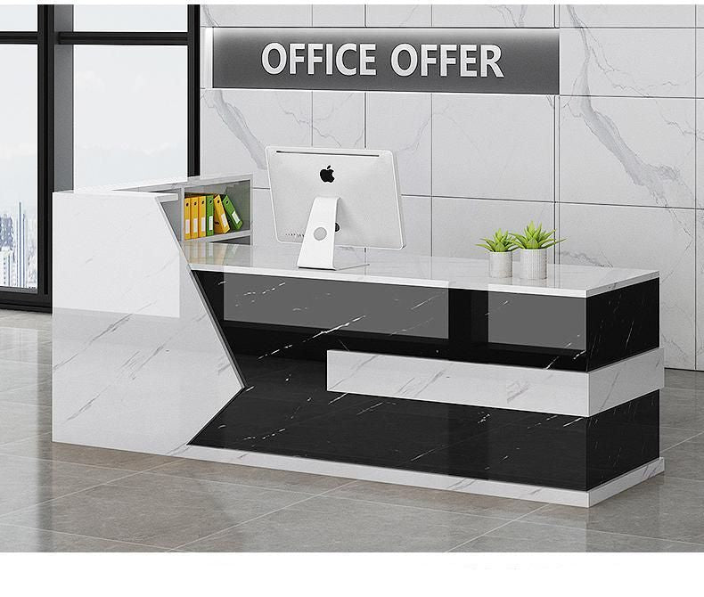 Modern-Minimalist-Reception-Desk---Display-Cabinet-(140x110x60cm)-5