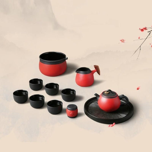 Porcelain Kung Fu Tea Set | Chinese Tea Set | La Luxe Villa