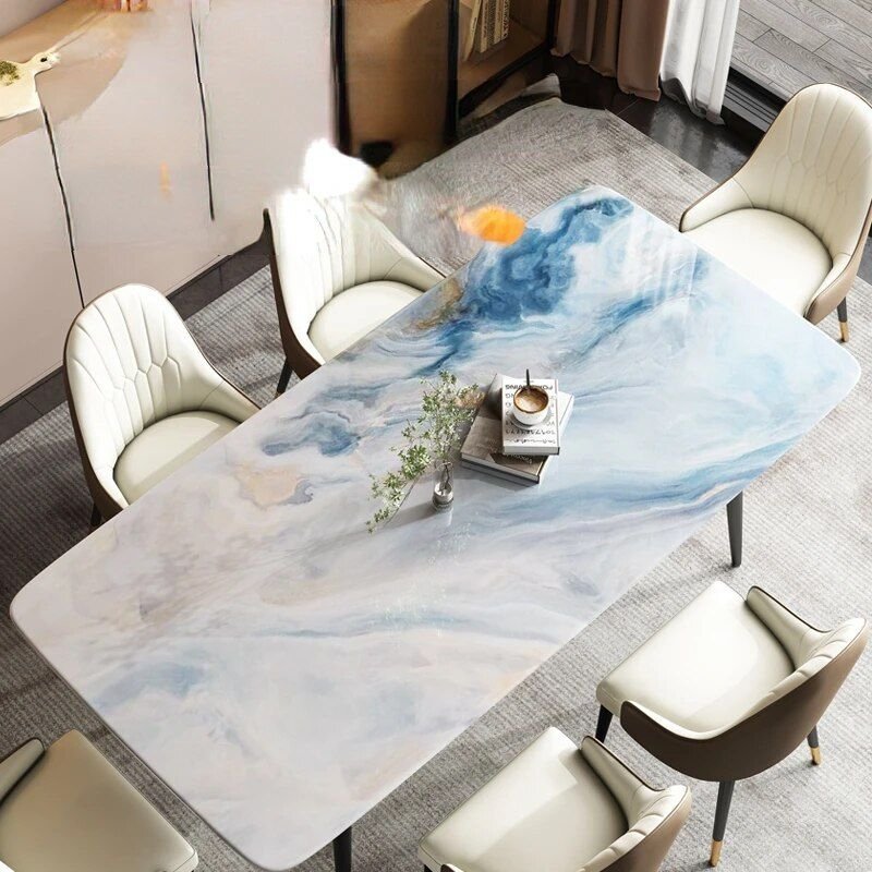 Marble-Dining-Table-Set-with-Modern-Plant-Flower-Design-1