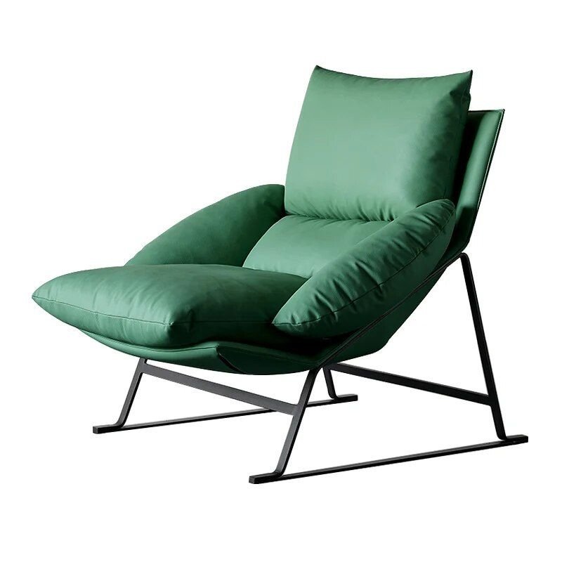 Nordic-Style-Leather-Down-Single-Sofa-Chair---Sleek-Italian-Minimalist-Design-5