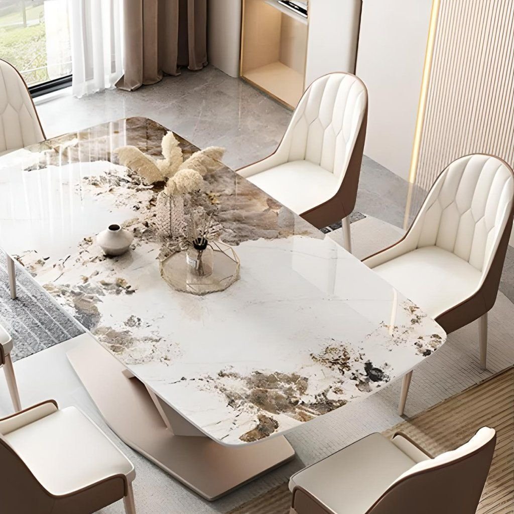 Luxurious-Marble-Effect-Oval-Dining-Table-for-8---Modern-Chinese-Style-3