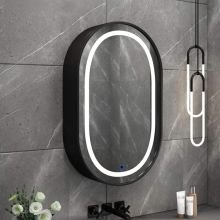 Modern-Oval-LED-Illuminated-Wooden-Mirror-Cabinet-–-Smart-Bathroom-Storage-Solution-11