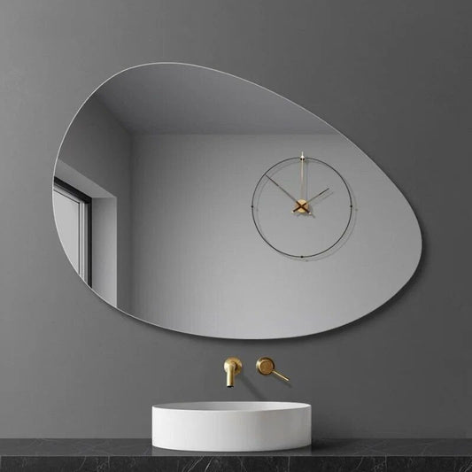 Modern-Illuminated-Wall-Vanity-Mirror-–-Frameless,-Irregular-Shape-with-LED-Lighting-2