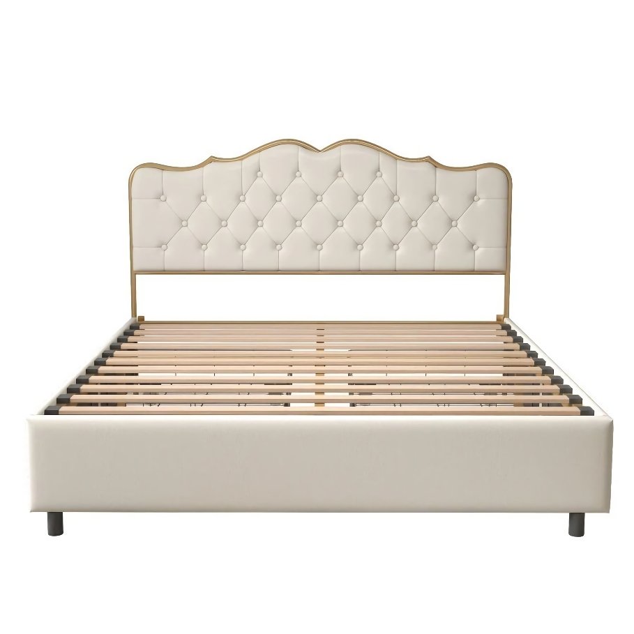 Classic Buckle-Back Bed | Storage Bed with Drawers | La Luxe Villa