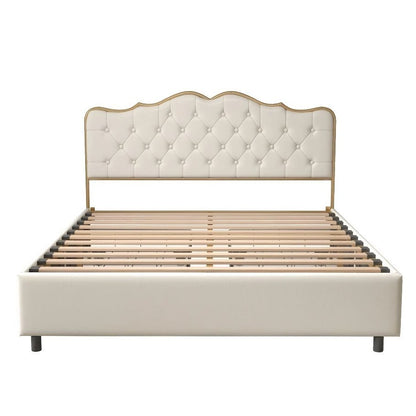 Classic Buckle-Back Bed | Storage Bed with Drawers | La Luxe Villa