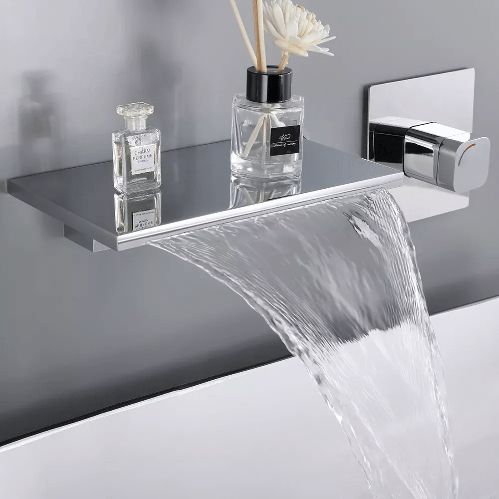 Chrome Waterfall Bathroom Faucet | Bathroom Faucet | La Luxe Villa