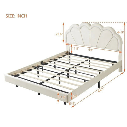 Luxurious-Queen-Size-LED-Upholstered-Bed-Frame-6