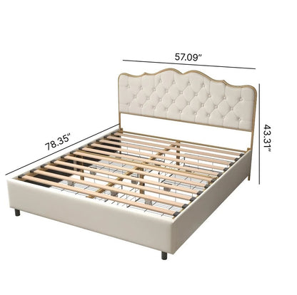 Classic Buckle-Back Bed | Storage Bed with Drawers | La Luxe Villa