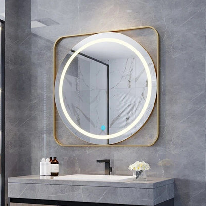 Modern-Round-LED-Illuminated-Bathroom-Mirror---Fogless-Touch-Control,-8-inch-Aluminum-Frame-1