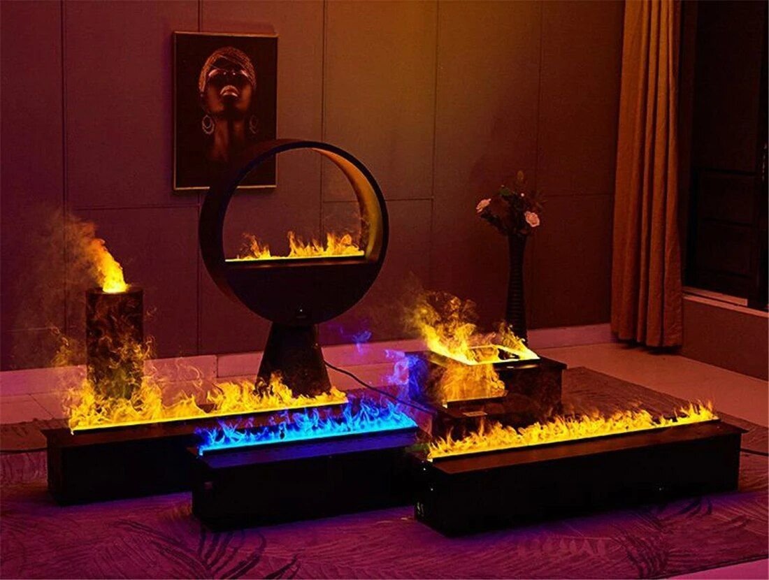 Electric Flame Fireplace | 3D LED Fireplace | La Luxe Villa