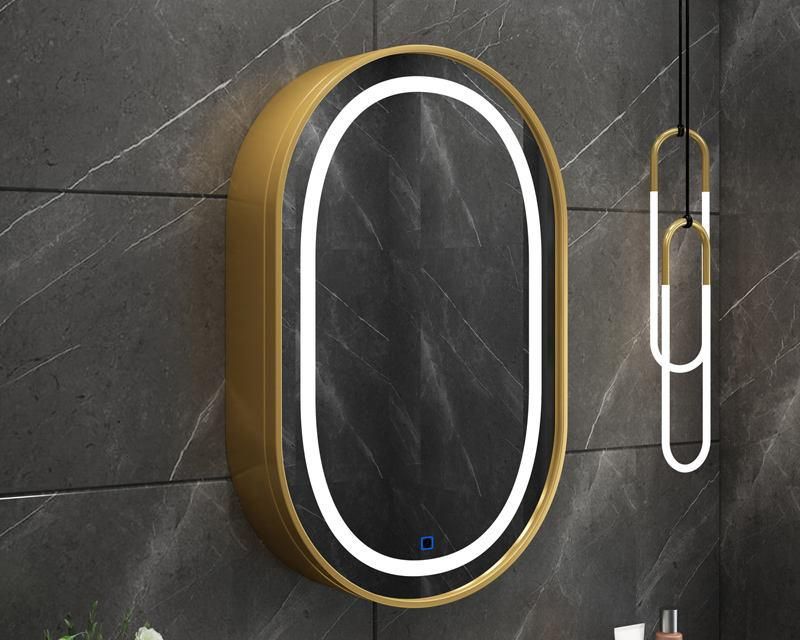 Modern-Oval-LED-Illuminated-Wooden-Mirror-Cabinet-–-Smart-Bathroom-Storage-Solution-15