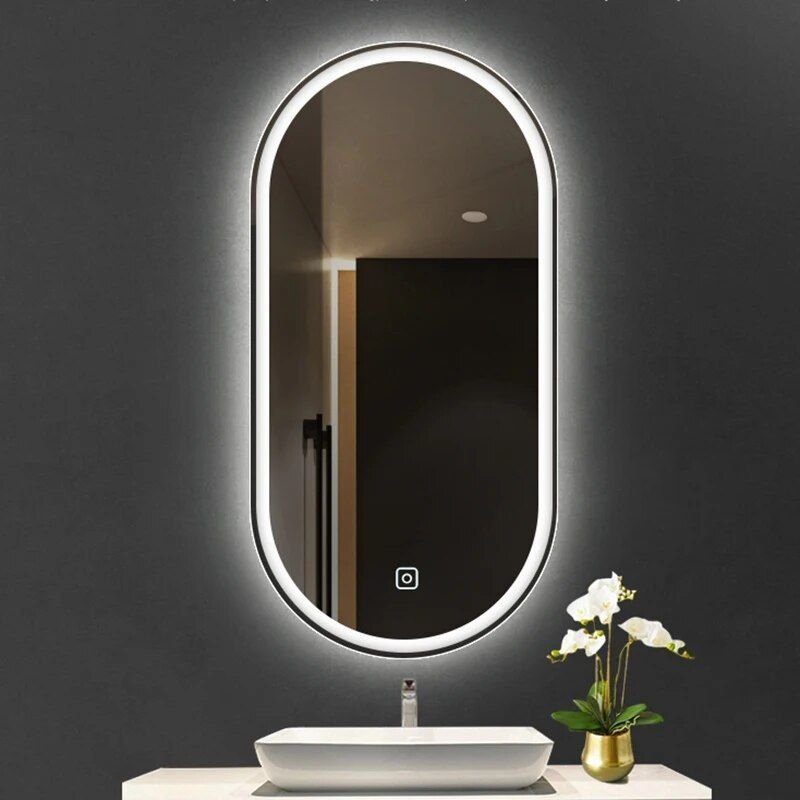 Smart-Oval-LED-Illuminated-Bathroom-Mirror-with-Voice-Control-and-Body-Sensor-6