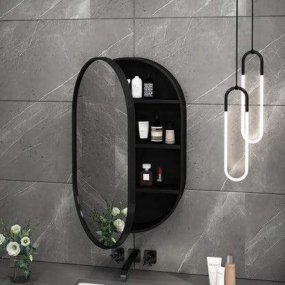 Modern-Oval-LED-Illuminated-Wooden-Mirror-Cabinet-–-Smart-Bathroom-Storage-Solution-5