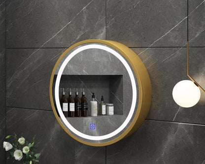 Modern-Oval-LED-Illuminated-Wooden-Mirror-Cabinet-–-Smart-Bathroom-Storage-Solution-13