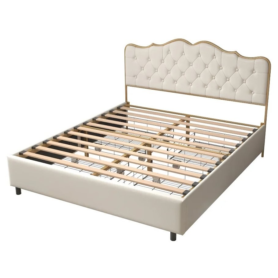 Classic Buckle-Back Bed | Storage Bed with Drawers | La Luxe Villa