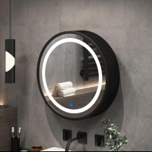 Modern-Oval-LED-Illuminated-Wooden-Mirror-Cabinet-–-Smart-Bathroom-Storage-Solution-9