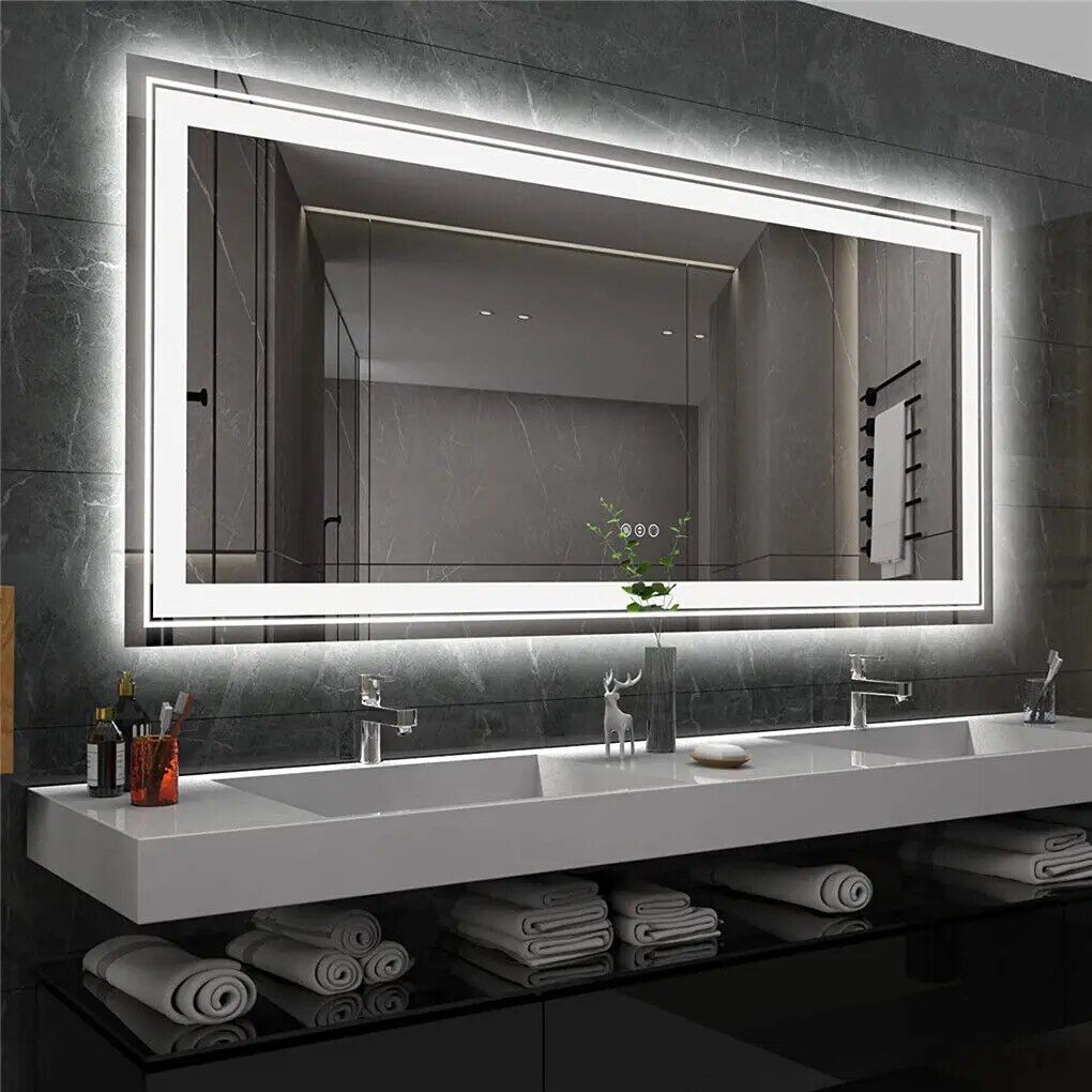 Modern-Full-Length-LED-Lighted-Bathroom-Mirror-with-Touch-Sensor,-Anti-Fog,-and-Dimmable-Features-1