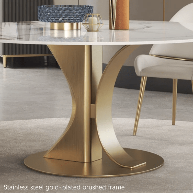 Luxury-Marble-Round-Dining-Table-with-Gold-Stainless-Steel-Frame-and-Turntable-9