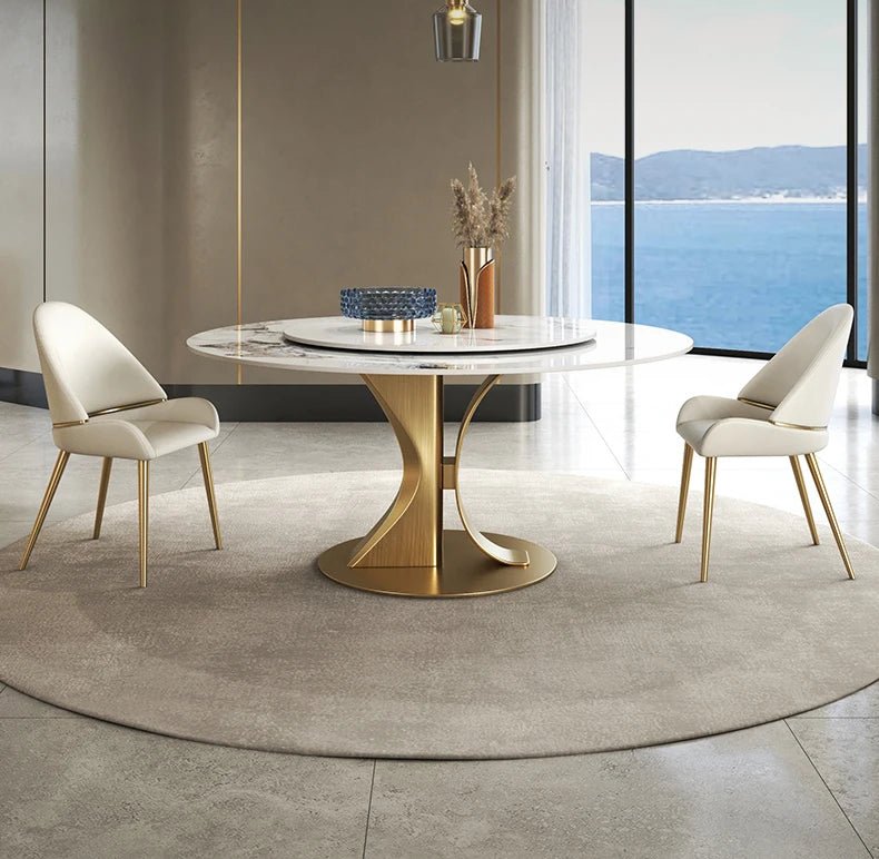 Luxury-Marble-Round-Dining-Table-with-Gold-Stainless-Steel-Frame-and-Turntable-2